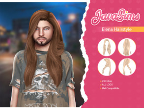 Sims 4 — Elena (Male Hairstyle) by JavaSims — -Male -T/YA/A/E -20+ Colors -New Mesh! -Hat Compatible! -Custom Thumbnail
