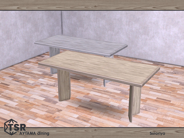 Sims 4 — Aytama Dining. Dining Table by soloriya — Dining Table. Part of Aytama Dining. 2 color variations. Category: