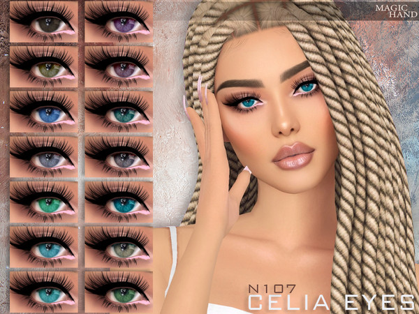 Sims 4 — Celia Eyes N107 by MagicHand — Realistic eyes for males and females in 16 colors - HQ Compatible. Preview - CAS
