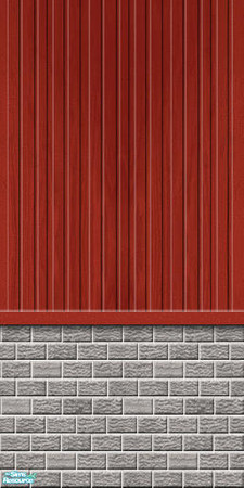 Sims 2 — Studio K BR04VWS - Deep Red by StudioKhagerks — Part of the Brick 04 & Vertical Wood Siding series. 20