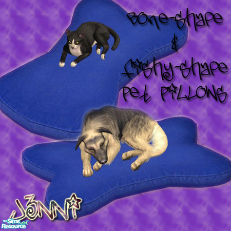 Sims 2 — *Bone and Fishy Novelty Pet Pillows by j3nni — I like keeping in with themes so i wanted a doggy oriented pillow