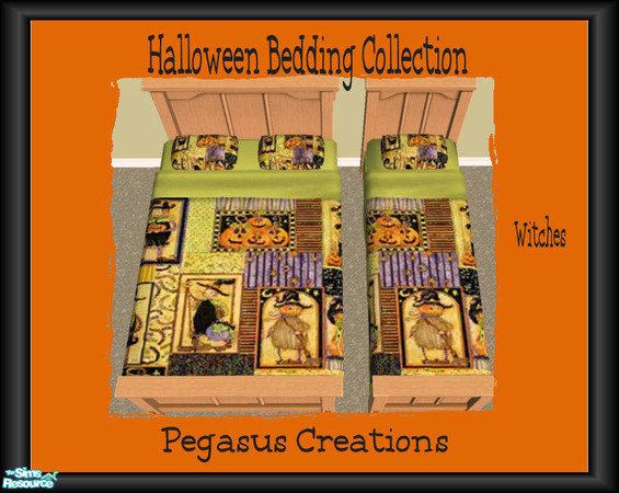 Sims 2 — HBC - Witches by pegasussims — You have a Sim in your house that loves Witches. Well here is the bedding for