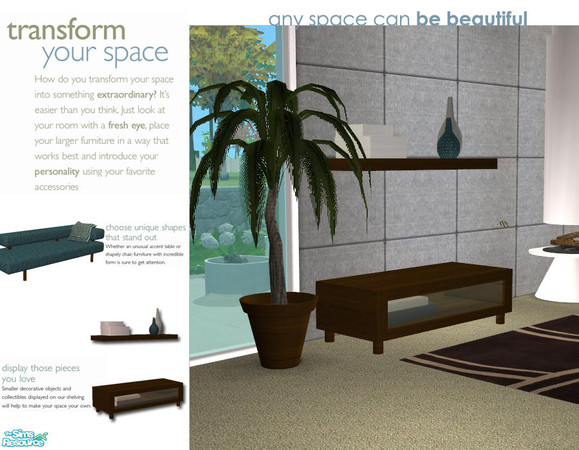 Sims 2 — Pateke Living Room - wall unit by Nanshi — Based on Padre's stunning Winston living room set here at TSR. You