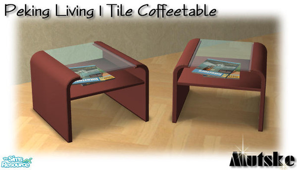 Sims 2 — Peking Living - Coffeetable 1 Tile Red by Mutske — And an other recolor from the Arizona set by Shtinky00. I