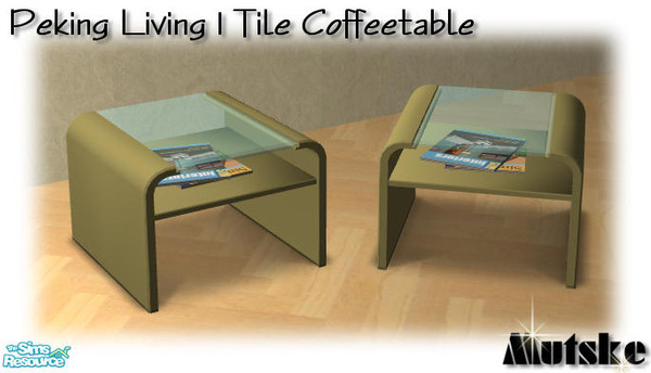 Sims 2 — Peking Living - Coffeetable 1 Tile Green by Mutske — And an other recolor from the Arizona set by Shtinky00. I