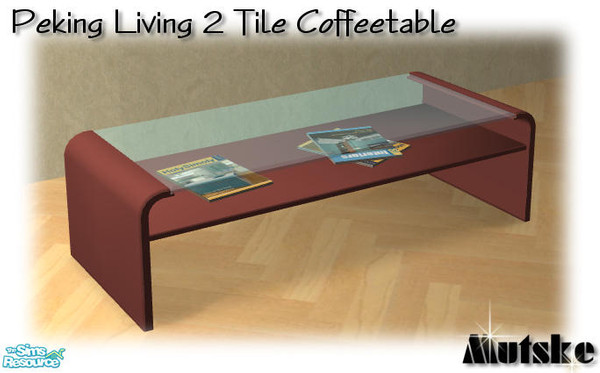 Sims 2 — Peking Living - Coffeetable 2 Tile Red by Mutske — And an other recolor from the Arizona set by Shtinky00. I