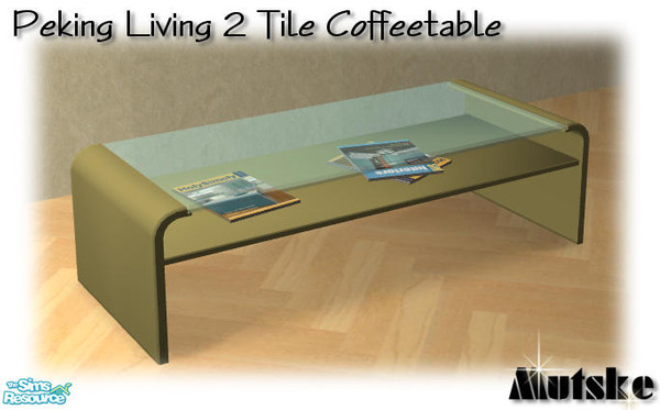 Sims 2 — Peking Living - Coffeetable 2 Tile Green by Mutske — And an other recolor from the Arizona set by Shtinky00. I