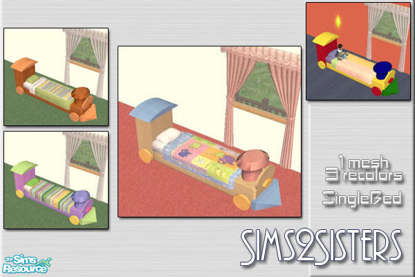 Sims 2 — S2S Bed Train by sims2sisters — 1 mesh, 3 recolors