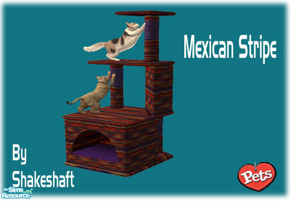 Sims 2 — Cat Condo - Mexican Stripe by Shakeshaft — Part of a recolour set of the Maxis Los Gatos Condominiums....