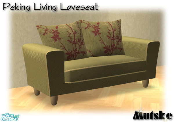 Sims 2 — Peking Living - Loveseat Green by Mutske — And an other recolor from the Arizona set by Shtinky00. I can't stop,