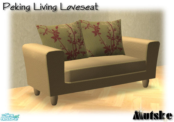 Sims 2 — Peking Living - Loveseat Creme by Mutske — And an other recolor from the Arizona set by Shtinky00. I can't stop,