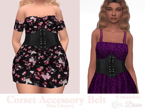 Sims 4 — Corset Accessory Belt (Ring Category) by Dissia — Corset belt as an accessory :) Available in 6 swatches (3