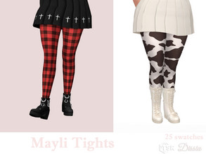 Sims 4 — Mayli Tights by Dissia — Tights in many patterns swatches ;) Available in 25 swatches