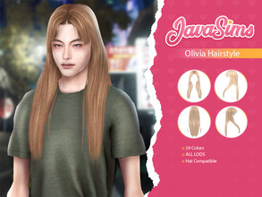 Sims 4 — Olivia (Male Hairstyle) by JavaSims — -Male -T/YA/A/E -20+ Colors -New Mesh! -Hat Compatible! -Custom Thumbnail