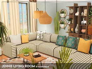 Sims 4 — Jennie Living Room (TSR only CC) by xogerardine — Beautiful living room for a plant loving sim!