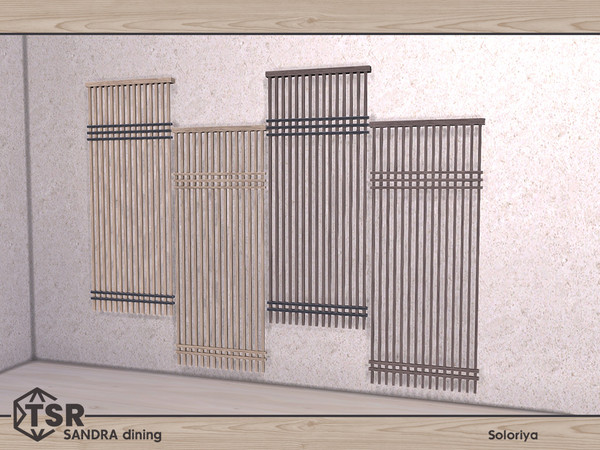 Sims 4 — Sandra Dining. Blinds by soloriya — Wooden blinds. Part of Sandra Dining set. 4 color variations. Category: