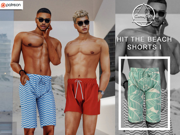 Sims 4 — [PATREON] Hit The Beach - Shorts I *Early Access* by Camuflaje — * New mesh * Compatible with the base game * HQ