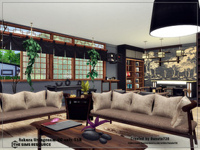 Sims 4 — Sakura livingroom-CC only TSR by Danuta720 — Cost: $22753 Size: 11x8 Short wall by Danuta720 CC's needed for