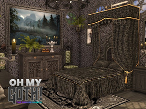 Sims 4 — OhMyGoth! - Waldron Bedroom   by Flubs79 — here is a Goth Bedroom which i have made for the OhMyGoth! Collab 