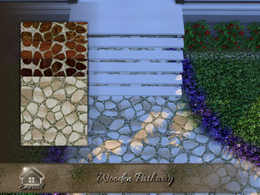 Sims 4 — Wooden Pathway by Emerald — Create a beautiful garden path with wooden pathway.