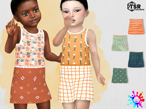 Sims 4 — Sprouts Mini Skirt by Pelineldis — Six sweet mini skirts with sproutes print in earth tones.