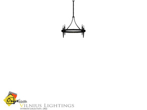 Sims 4 — Vilnius Ceiling Lamp Short by Onyxium — Onyxium@TSR Design Workshop Lighting Collection | Belong To The 2022