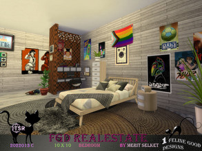 Sims 4 — FGD Room2022013 C by Merit_Selket — Teenager bedroom with rounded walls for an Artist only TSR CC used 10 x 10
