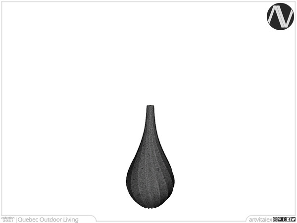 Sims 3 — Quebec Vase Medium by ArtVitalex — Outdoor And Garden Collection | All rights reserved | Belong to 2022