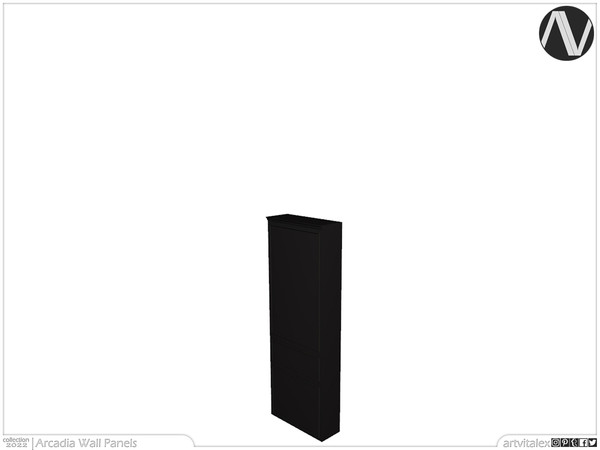 Sims 4 — Arcadia Wall Panel Flat Short by ArtVitalex — Decorative Collection | All rights reserved | Belong to 2022