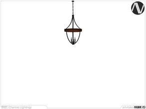 Sims 4 — Chartres Ceiling Lamp Wrought Iron Body Short by ArtVitalex — Lighting Collection | All rights reserved | Belong