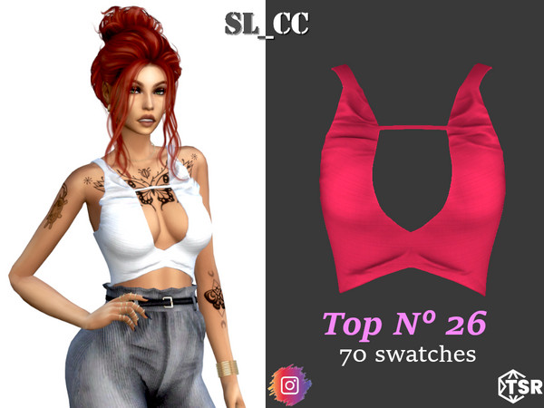 Sims 4 — Top_26 by Mona — -New mesh- -70 swatches- -Teen to elder- -Shadow&Bump Maps- -All Lods- -HQ- -Catalog