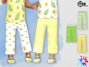 Sims 4 — Daisies Pants - Need EP Get Famous by Pelineldis — Five lovely cropped pants with daisies print.