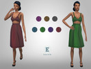 Sims 4 — Women's Dress 08.02 by ErinAOK — Women's Cut-Out Dress 7 Swatches