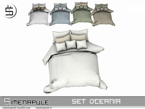 Sims 4 — Set Oceania - Blanket and Cushions by Simenapule — Set Oceania - Blanket and Cushions. Compatible with a lot of
