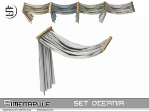 Sims 4 — Set Oceania - Curtain by Simenapule — Set Oceania - Curtain. 5 colors.