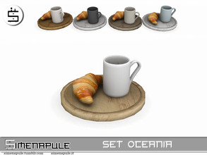 Sims 4 — Set Oceania - Breakfast Plate by Simenapule — Set Oceania - Breakfast Plate. 5 colors.