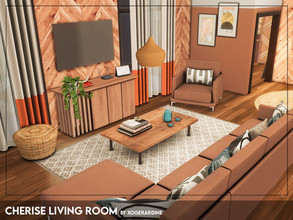 Sims 4 — Cherise Living Room (TSR only CC) by xogerardine — Modern, cozy living room!