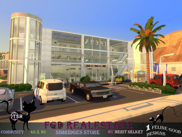 Sims 4 — SimRidges store by Merit_Selket — welcome to Oasis Springs popular department Store SimRidges, shop for grocerys