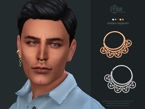 Sims 4 — Hellen septum by sugar_owl — Septum ring with metal pearls for male and female sims. BG and HQ compatible. 5