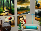 Sims 4 — My Heart, in Oil (Paintings) by adk23 — 2x3 surrealist oil paintings - perfect for museums or homes! Each one