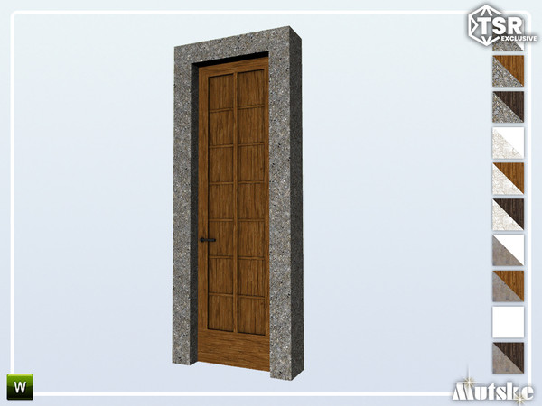 Sims 4 — San Juan Door Stone Privat 1x1 by Mutske — Part of the constructionset San Juan. Made by Mutske@TSR.