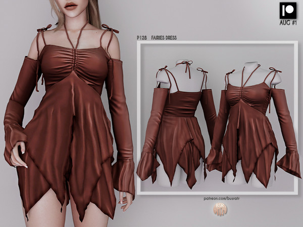 Sims 4 —  [PATREON]  (Early Access) FAIRIES DRESS P128 by busra-tr — 10 colors Adult-Elder-Teen-Young Adult For Female