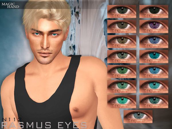 Sims 4 — Rasmus Eyes N112 by MagicHand — Realistic eyes for males and females in 16 colors - HQ Compatible. Preview - CAS