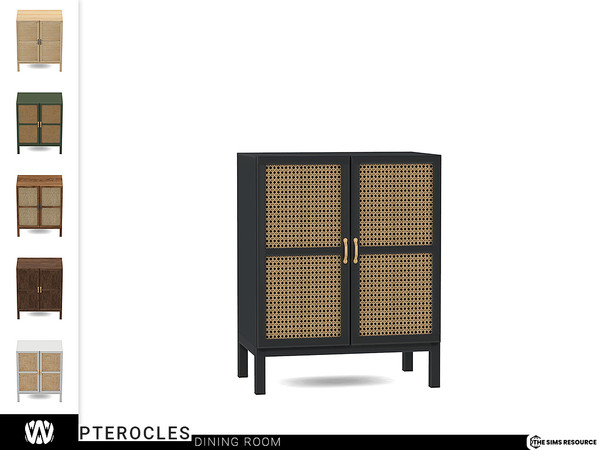 Sims 4 — Pterocles Cabinet by wondymoon — - Pterocles Dining Room - Cabinet - Wondymoon|TSR - Creations'2022