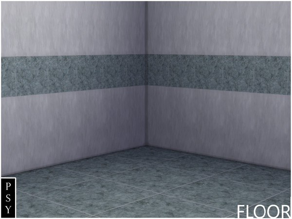 Sims 4 — Marble Bathroom - Floor by Psychachu — (4 swatches) - Marble tiled flooring in 4 calm, demure colours!