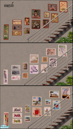 Sims 2 — 2-story paintings by Max_tuss — You can place these paintings under stairs. They are reversable (textured on a