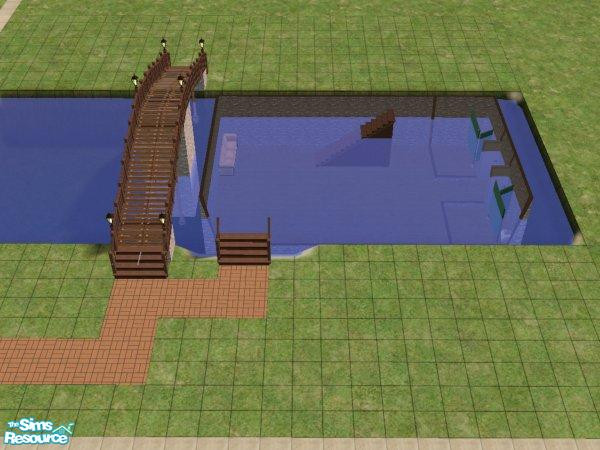 Sims 2 — Flooded House by dddrake — I was messing around with a tutorial on making bridges and noticed I had a piece of