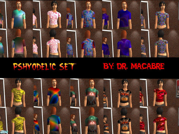 Sims 2 — Pshycodelic Set by Dr. Macabre — Yes thats right, I thought it was time for a timewarp back to the sixties. Well