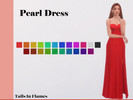 Sims 4 — Pearl Dress by Tails_in_Flames — BGC, 22 Swatches, made for female sims