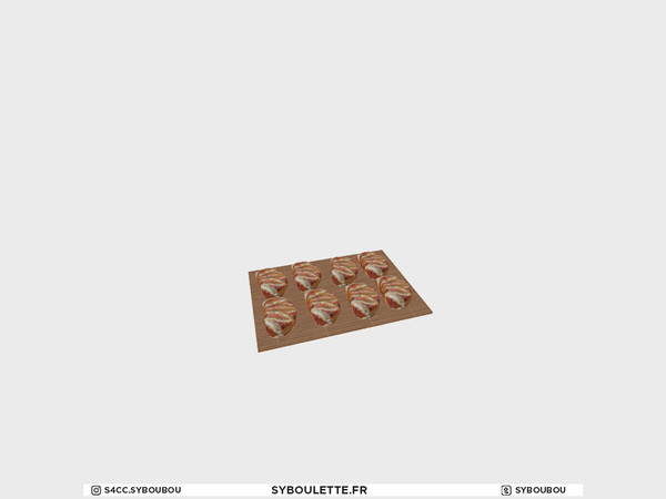Sims 4 — Boulangerie - Decor chaussons aux pommes tray by Syboubou — This is a decor apple pastries tray.